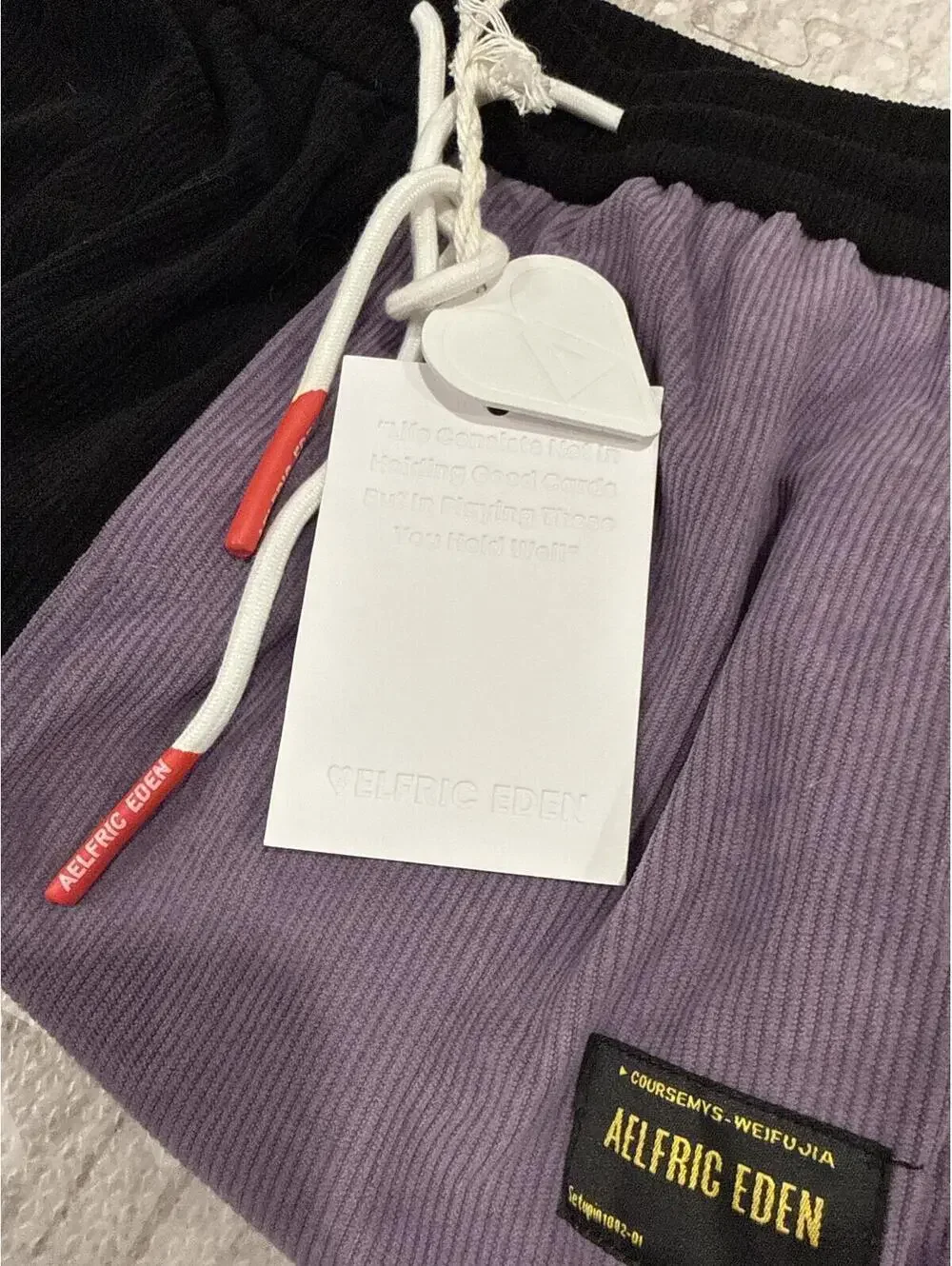 Colorblock Corduroy Pants with Cargo Pockets